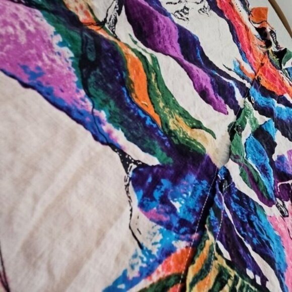 Jogal Hawaiian Shirt Men's XXL Abstract Art Cotton Viscose Button Up Resortwear - Picture 11 of 15